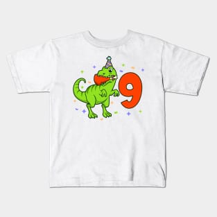 I am 9 with TREX - boy birthday 9 years old Kids T-Shirt